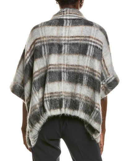 BRUNELLO CUCINELLI WOMEN'S WOOL BLEND HOODIE STYLE ZIP UP JACKET