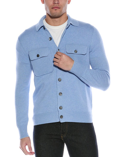 BRUNELLO CUCINELLI MEN'S 100% CASHMERE BUTTON DOWN CARDIGAN STYLE KNIT SWEATER