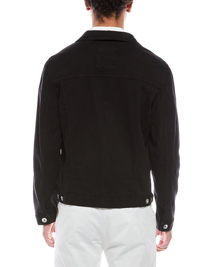 BRUNELLO CUCINELLI MEN'S 100% COTTON JET BLACK DENIM OUTERWEAR JACKET NEW