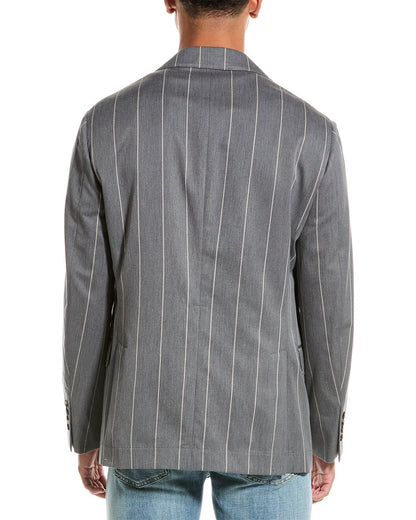 BRUNELLO CUCINELLI MEN'S WOOL BLEND 3 BUTTON CASUAL BLAZER