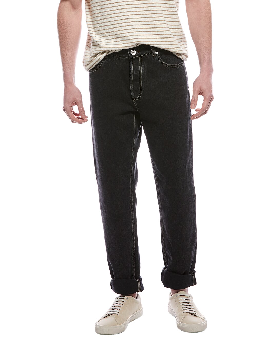 BRUNELLO CUCINELLI MEN'S TRADITIONAL FIT FIVE POCKET DENIM STYLE JEAN PANTS NEW