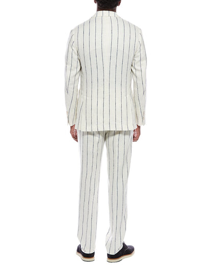 BRUNELLO CUCINELLI MEN'S WOOL BLEND 3 BUTTON CASUAL STRIPED SUIT NEW