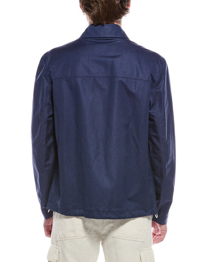 BRUNELLO CUCINELLI MEN'S SILK BLEND BUTTON DOWN JACKET/RAINCOAT NEW