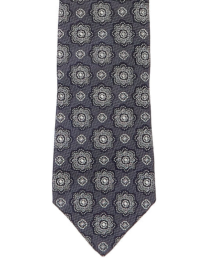 BRUNELLO CUCINELLI MEN'S 100% SILK GEOMETRIC SKINNY TIE NEW