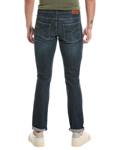 BRUNELLO CUCINELLI MEN'S 5 POCKET DENIM JEANS STYLE SKINNY FIT COTTON PANTS