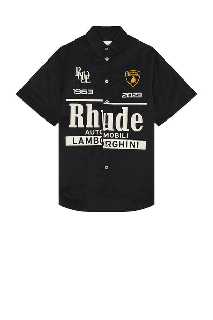 RHUDE MEN'S UNO BUTTON UP SHIRT
