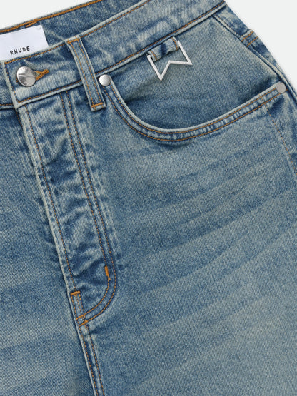 RHUDE MEN'S 90S TRAXEDO DENIM PANT