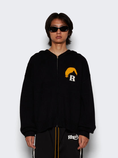RHUDE MEN'S MOONLIGHT KNIT ZIP-UP HOODIE