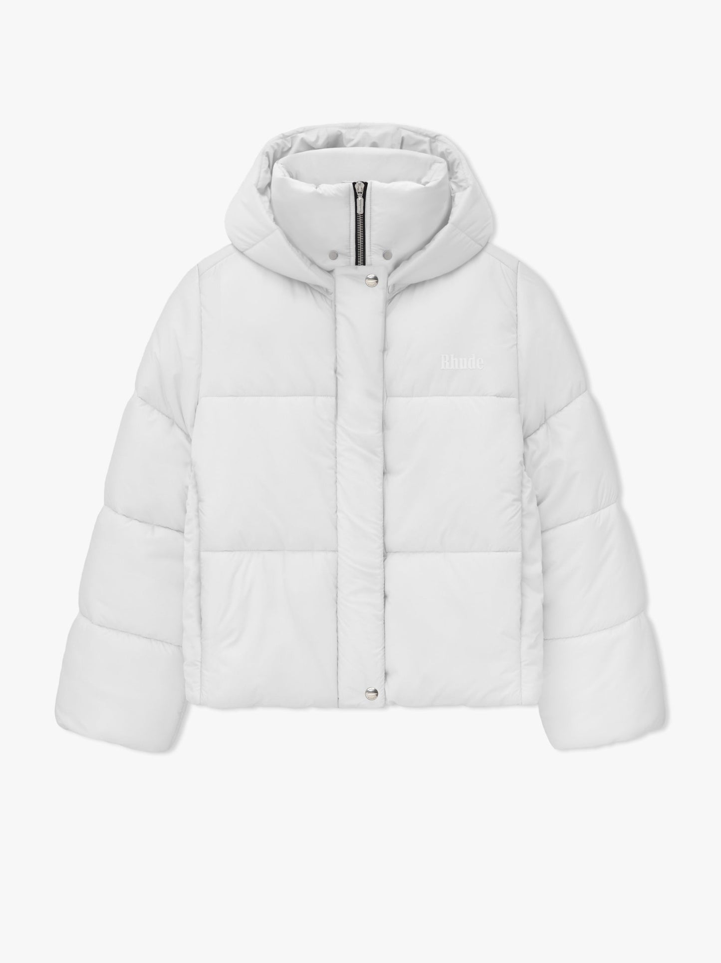 RHUDE MEN'S MOONLIGHT PUFFER JACKET WHITE/BLACK