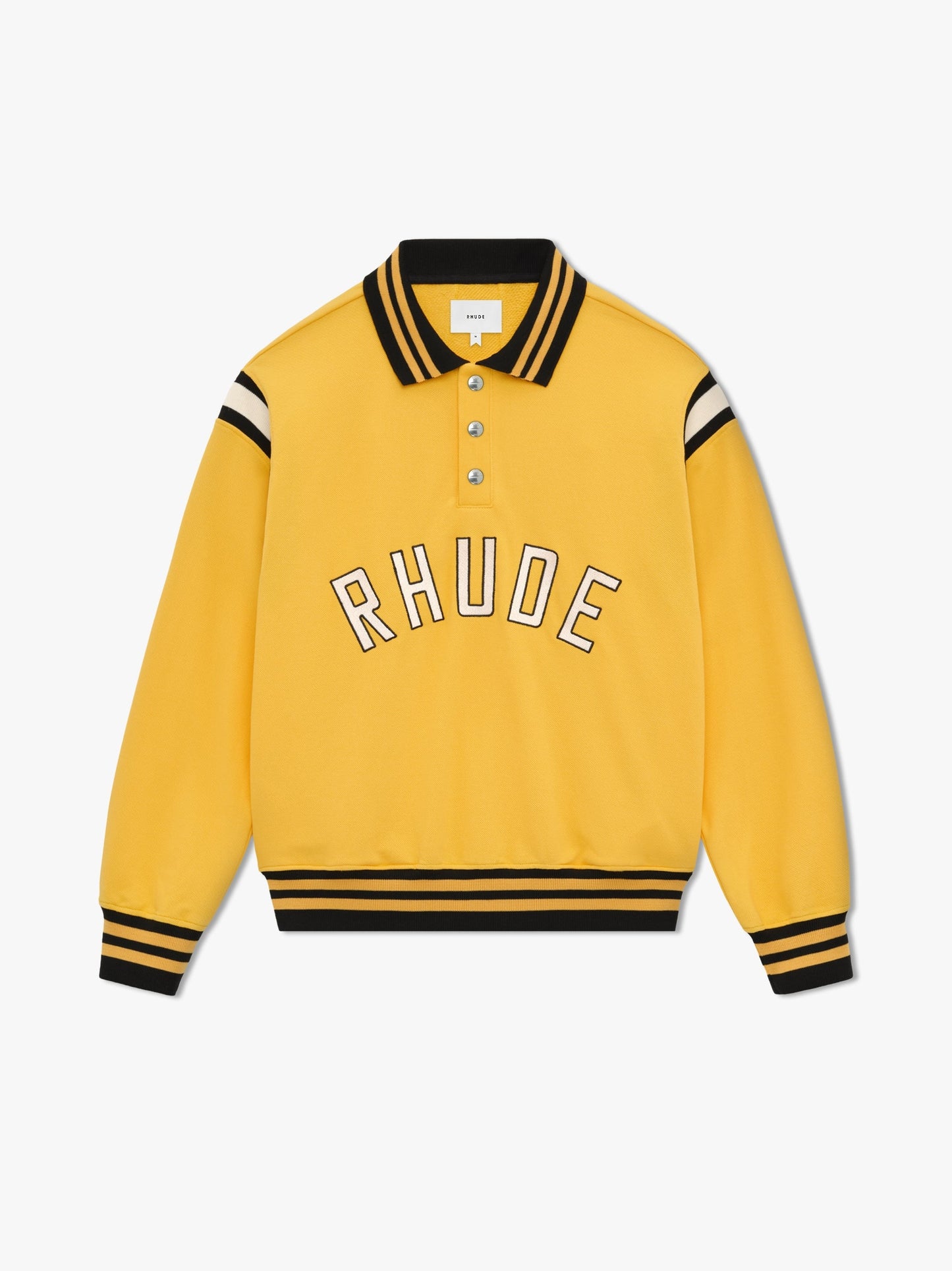 RHUDE MEN'S LS WARM UP POLO