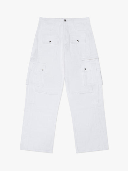 RHUDE MEN'S AMARO LINEN CARGOS