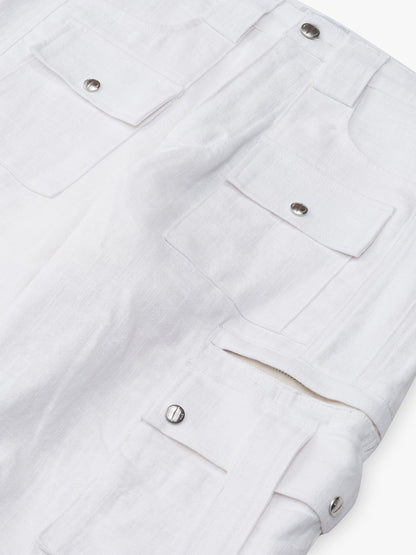 RHUDE MEN'S AMARO LINEN CARGOS