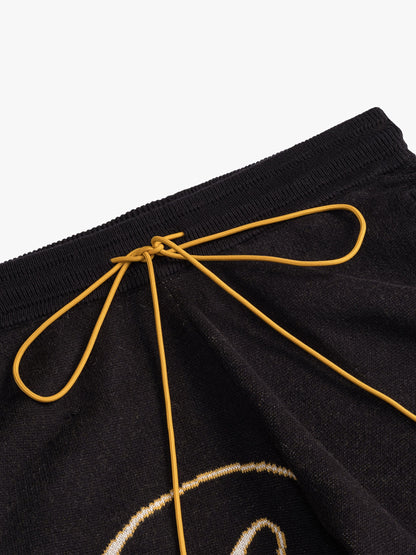 RHUDE MEN'S SCRIPT KNIT SHORT