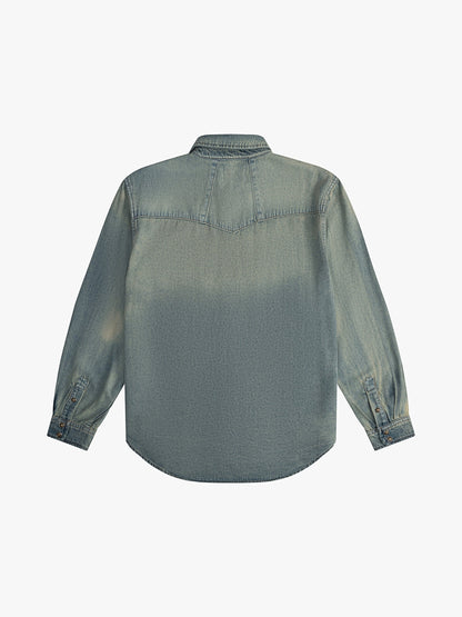 RHUDE MEN'S WESTERN DENIM SHIRT