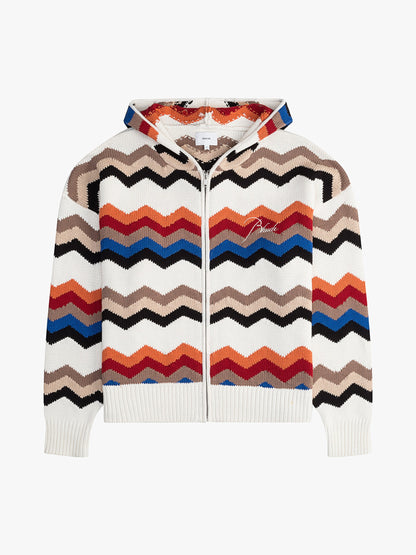 RHUDE MEN'S CYRIL KNIT ZIP-UP