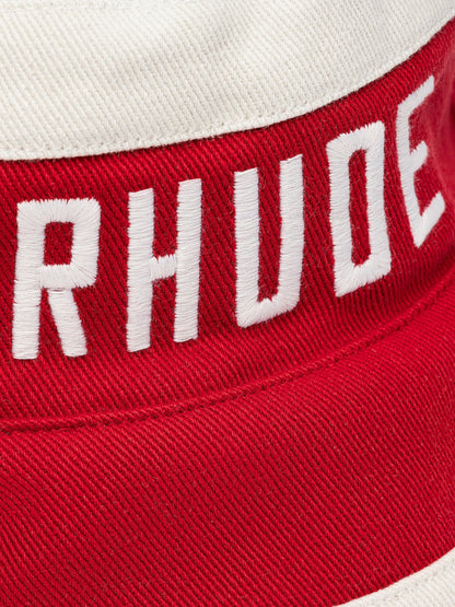 RHUDE MEN'S EAST HAMPTON BUCKE RED/CREAM