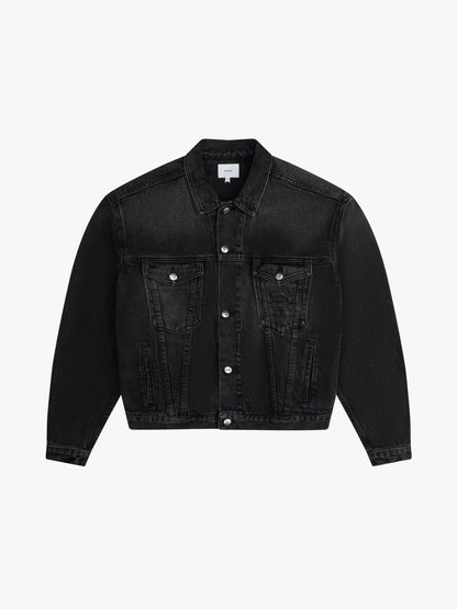 RHUDE WOMEN'S OVERSIZED DENIM TRUCKER J BLACK