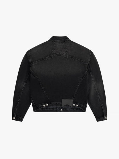 RHUDE WOMEN'S OVERSIZED DENIM TRUCKER J BLACK