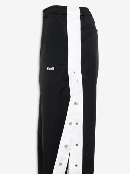 RHUDE WOMEN'S AMARINO TRACK PANT BLACK/WHITE