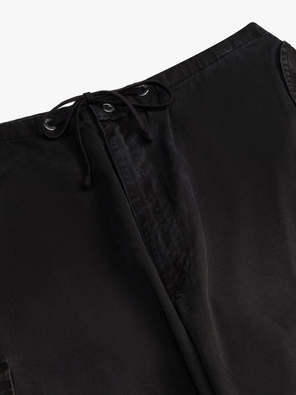 RHUDE WOMEN'S WASHED PARACHUTE PANTS BLACK