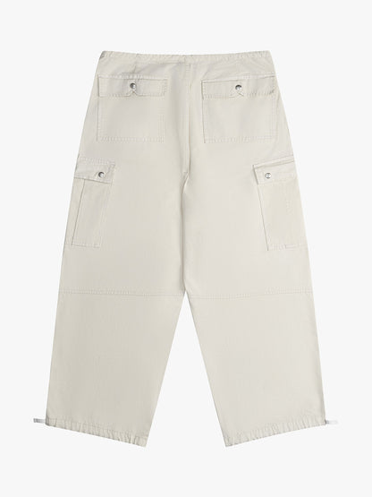 RHUDE WOMEN'S WASHED PARACHUTE PANTS OFF-WHITE