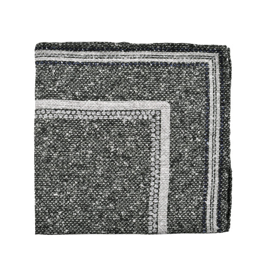 BRUNELLO CUCINELLI MEN'S TWO TONE LINEN BLEND POCKET SQUARE NEW