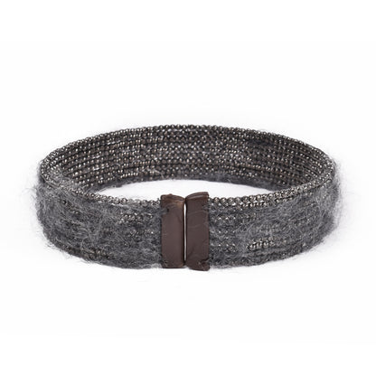 BRUNELLO CUCINELLI WOMEN'S MONILI BEAD AND WOOL CHOKER NECKLACE