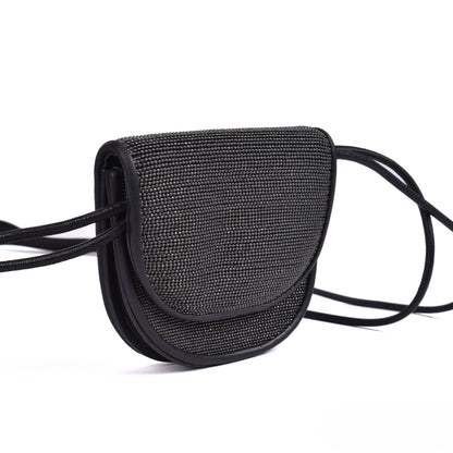 BRUNELLO CUCINELLI WOMEN'S 100% LEATHER MONILLI BEAD SHOULDER BAG / PURSE