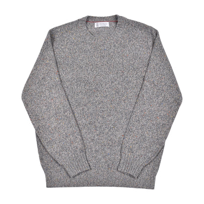 BRUNELLO CUCINELLI MEN'S 100% CASHMERE CREW NECK SWEATER/PULLOVER