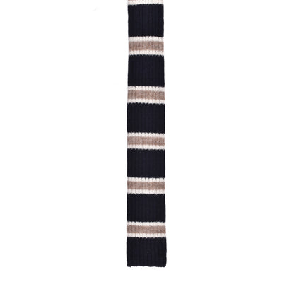 BRUNELLO CUCINELLI MEN'S TWO TONE SKINNY KNIT TIE NEW