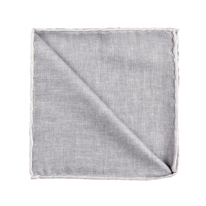 BRUNELLO CUCINELLI MEN'S 100% SILK LOGO POCKET SQUARE NEW