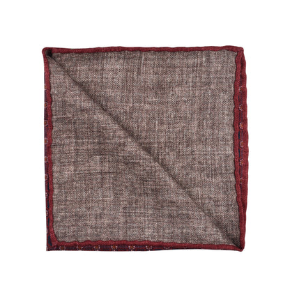 BRUNELLO CUCINELLI MEN'S 100% SILK TWO TONE GEOMETRIC POCKET SQUARE NEW
