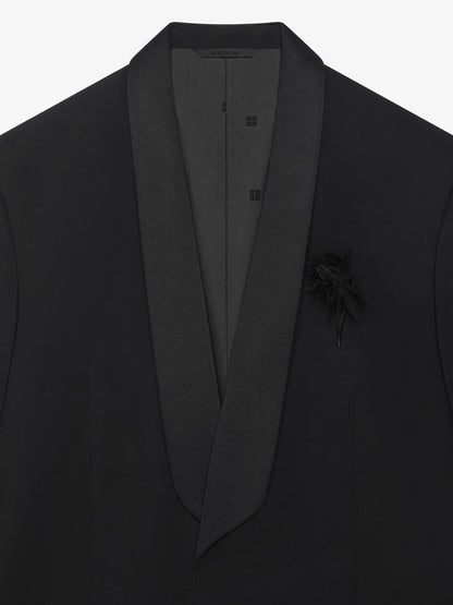 GIVENCHY MEN'S SATIN CHALE LAPEL JACKET WITH THISTLE NWT