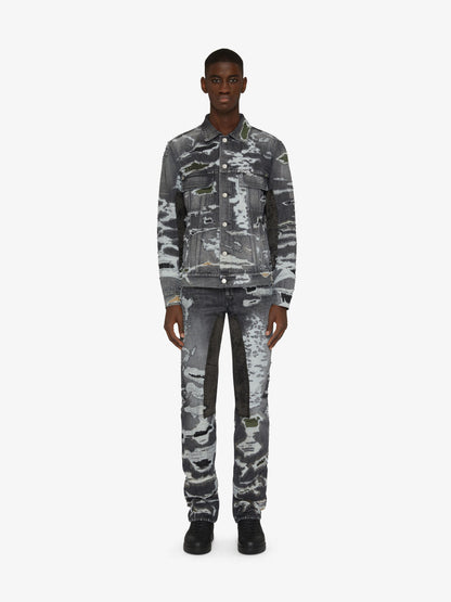 GIVENCHY MEN'S STRAIGHT FIT DENIM TROUSERS W/  LEG YOKE NWT