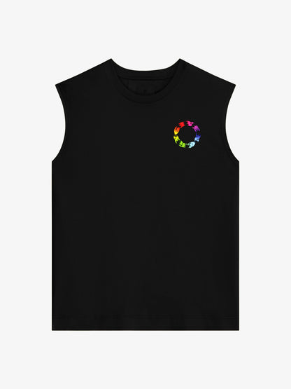 GIVENCHY MEN'S CLASSIC FIT EMBROIDERY SLEVELESS T-SHIRT NWT