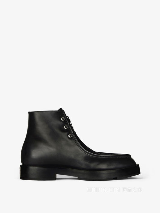 GIVENCHY MEN'S SQUARED RIMMED LACE-UP ANKLE BOOT NWT