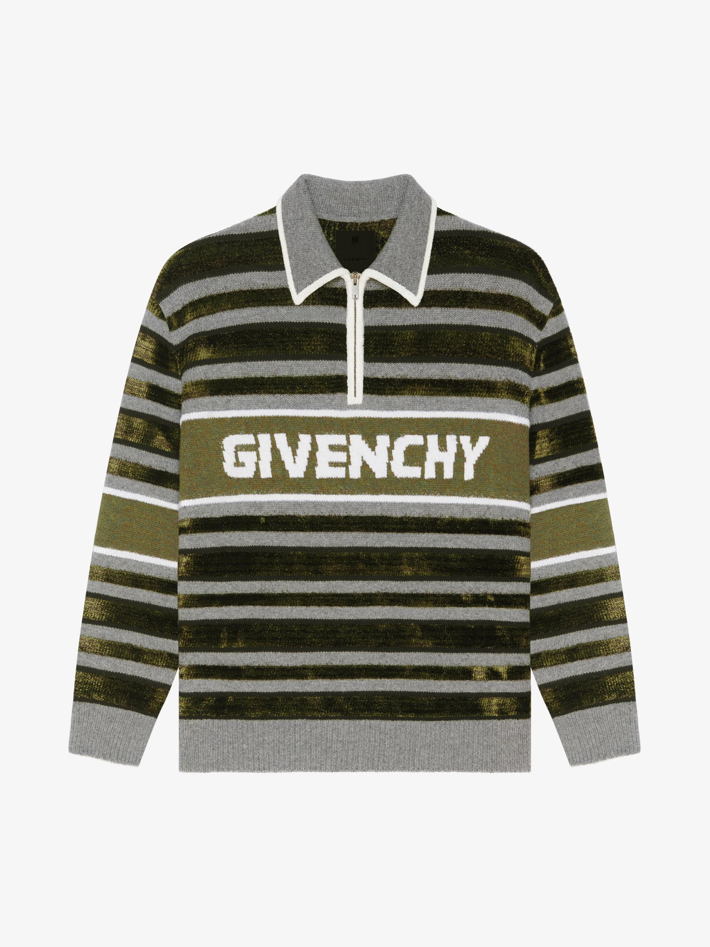 GIVENCHY MEN'S ZIP UP POLO COLLAR SWEATER NWT
