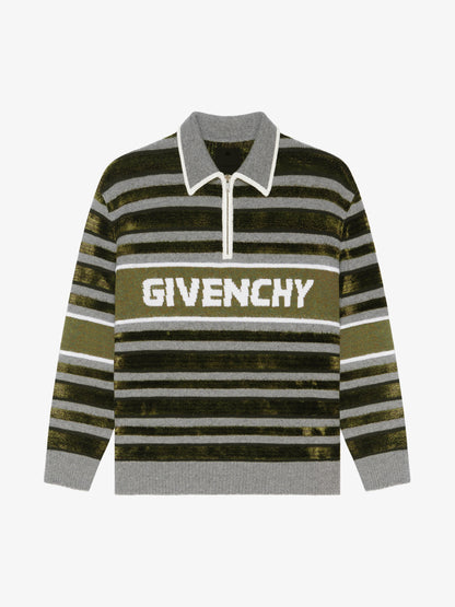 GIVENCHY MEN'S ZIP UP POLO COLLAR SWEATER NWT