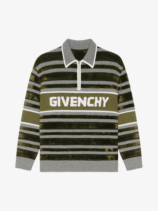 GIVENCHY MEN'S ZIP UP POLO COLLAR SWEATER NWT