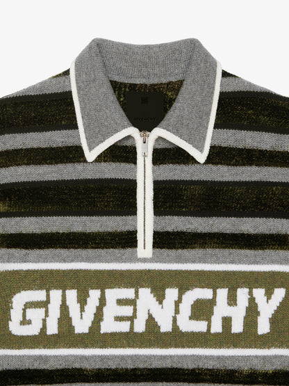 GIVENCHY MEN'S ZIP UP POLO COLLAR SWEATER NWT
