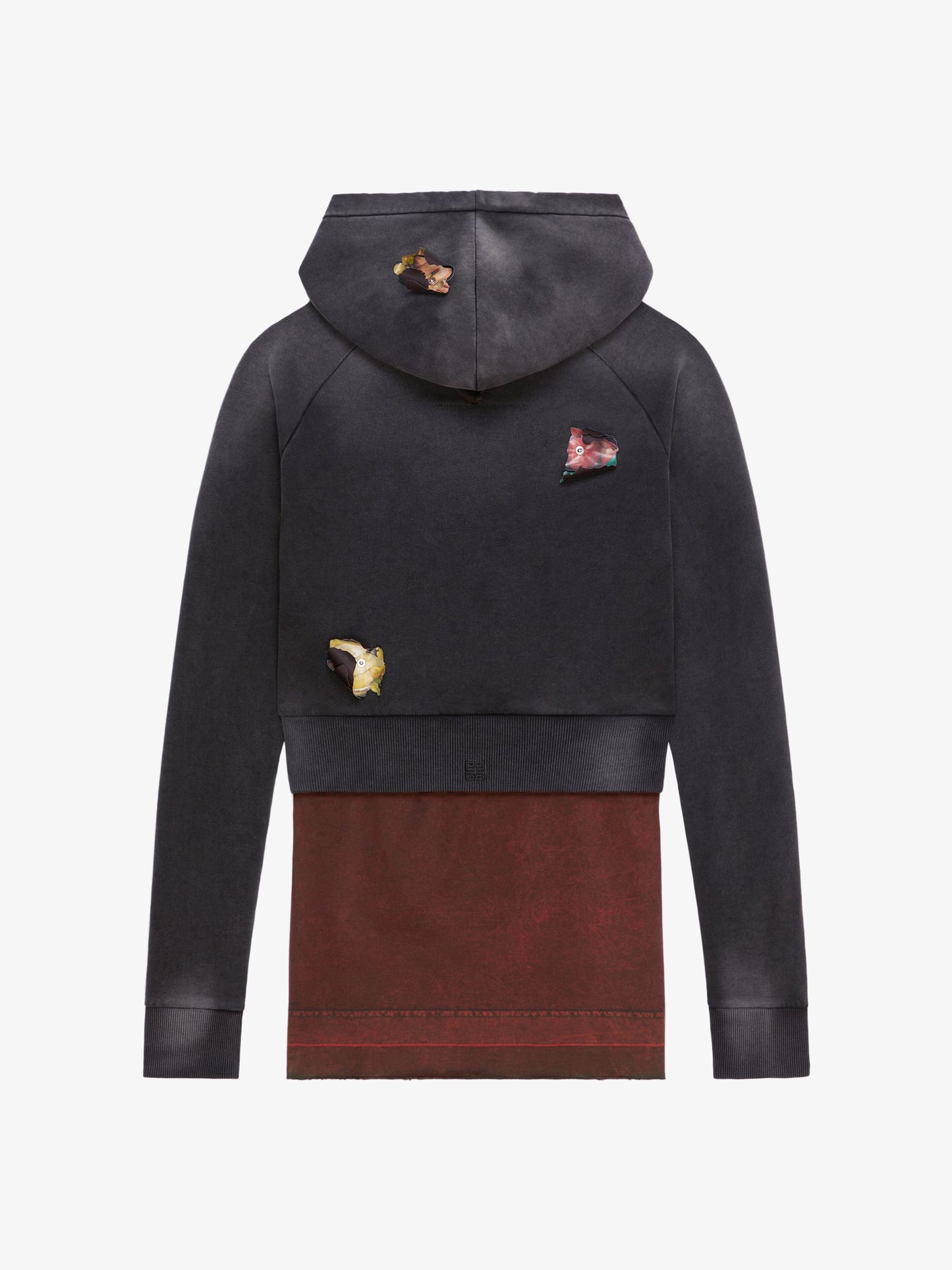 GIVENCHY MEN'S HOODIE & UNPICKED TS ALL-IN-ONE LOOK12 NWT