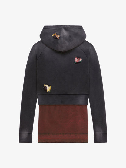 GIVENCHY MEN'S HOODIE & UNPICKED TS ALL-IN-ONE LOOK12 NWT