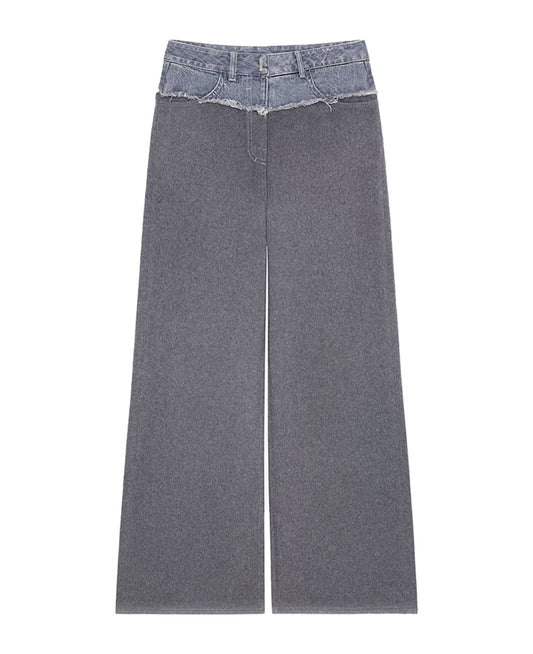 GIVENCHY WOMEN'S BI MATERIAL EXTRA WIDE LEG PANTS NWT