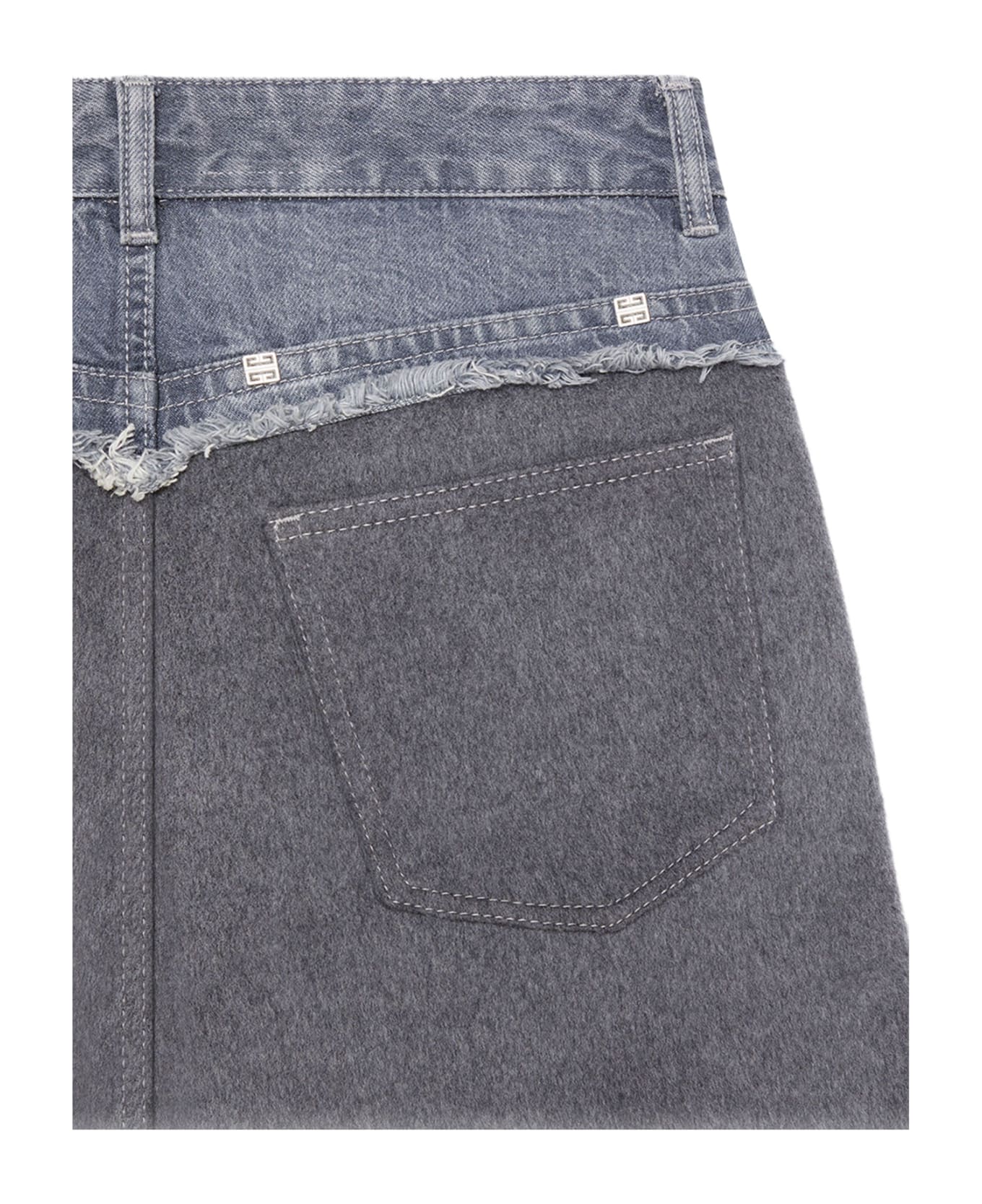 GIVENCHY WOMEN'S BI MATERIAL EXTRA WIDE LEG PANTS NWT