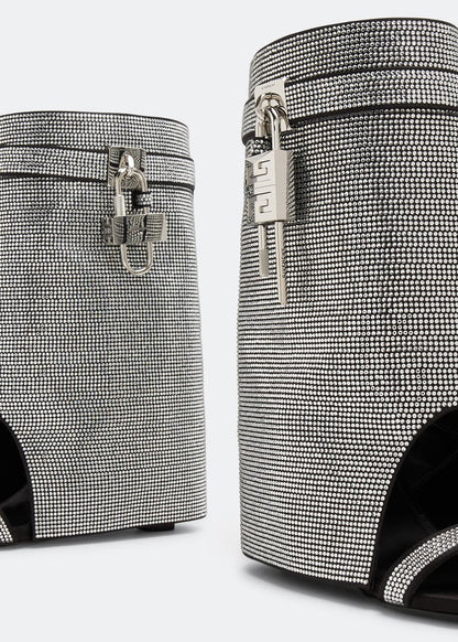 GIVENCHY WOMEN'S SHARK LOCK ANKLE SANDALS 90 NWT