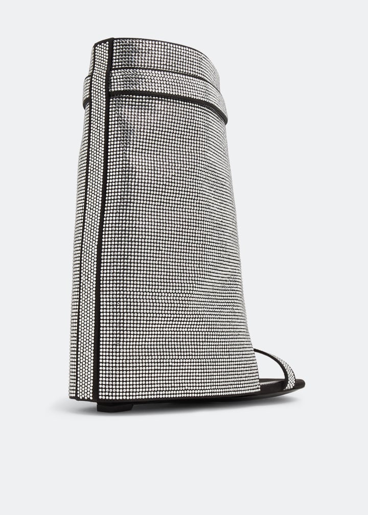 GIVENCHY WOMEN'S SHARK LOCK ANKLE SANDALS 90 NWT