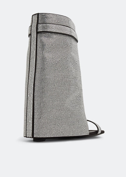 GIVENCHY WOMEN'S SHARK LOCK ANKLE SANDALS 90 NWT