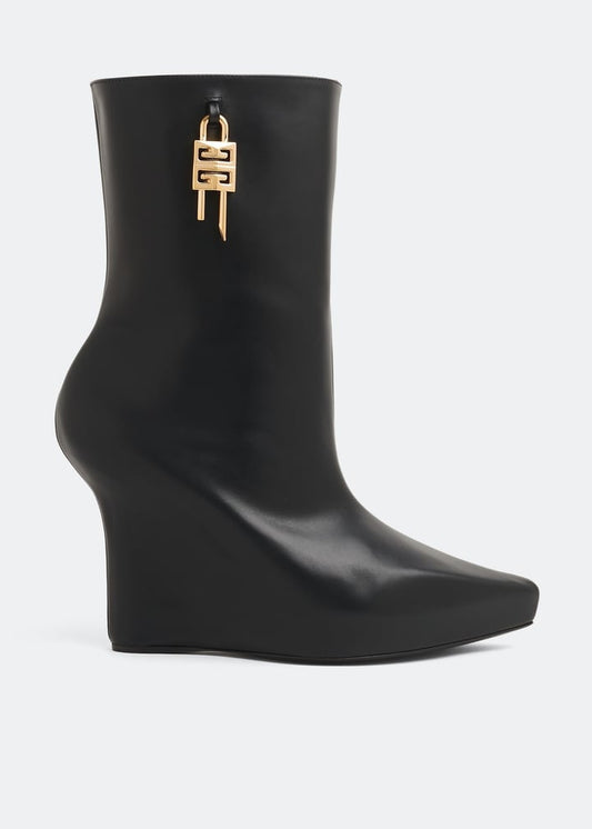 GIVENCHY WOMEN'S G LOCK WEDGE LOW BOOT 80MM NWT