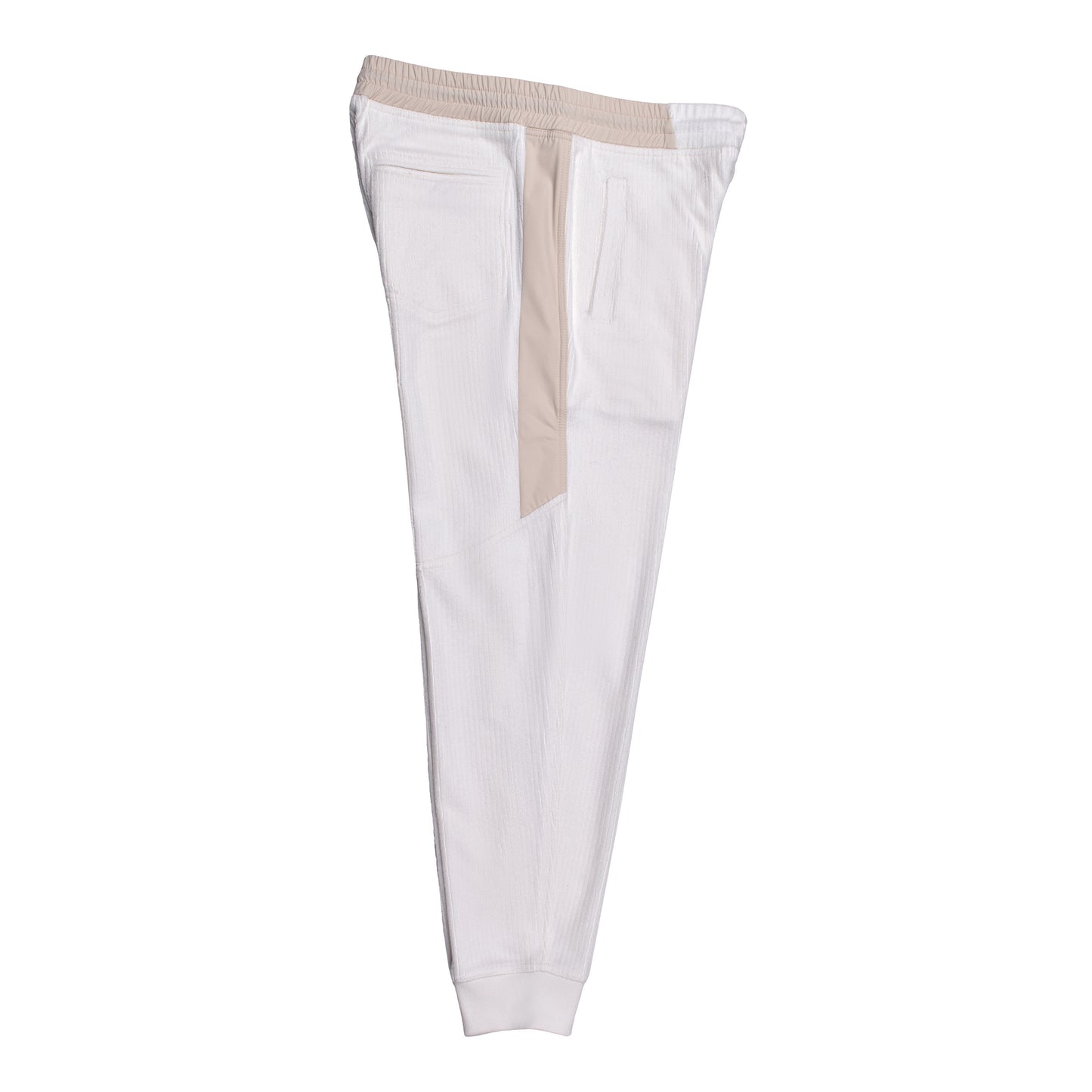 BRUNELLO CUCINELLI MEN'S 100% COTTON TWO TONE CREAM CORDUROY FASHION GYM PANTS