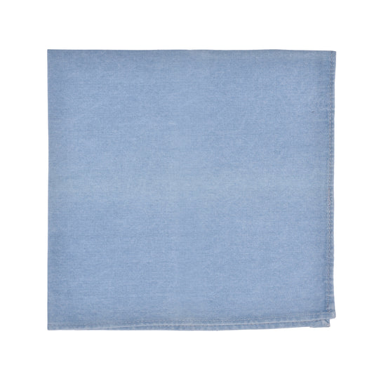 BRUNELLO CUCINELLI MEN'S  100% COTTON DENIM POCKET SQUARE